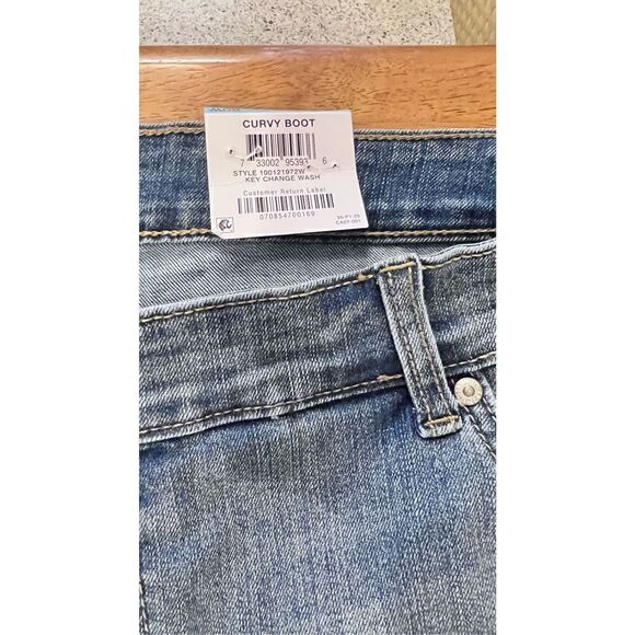 STYLE & CO HIGH RISE CURVY BOOT CUT JEANS SIZE WOMENS 20 P1-202 NEW - Picture 4 of 14